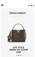 FOXER-Bolso cruzado de cuero sintético para mujer, bandolera con estampado de cubo - details 24