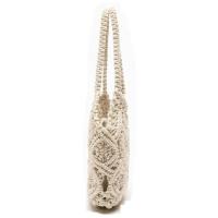 Bolso de Hombro de Playa de Algodón Tejido a Mano Bolso de Mano Blanco de Gran Capacidad para Chicas de Verano - details 3