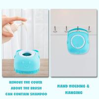 Cepillo de baño para perros y gatos, de silicona suave, de goma, para el cuidado de mascotas, dispensador de champú, cepillos para cachorros, gatos, ducha, aseo de pelo, limpieza, estropajo para perros de pelo corto, gatos, ducha, color rosa - details 2
