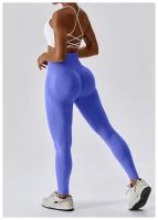 Pantalones de Yoga sin costuras para mujer, mallas Push Up de cintura alta, ajustados, de secado rápido, elásticos, para entrenamiento - details 2