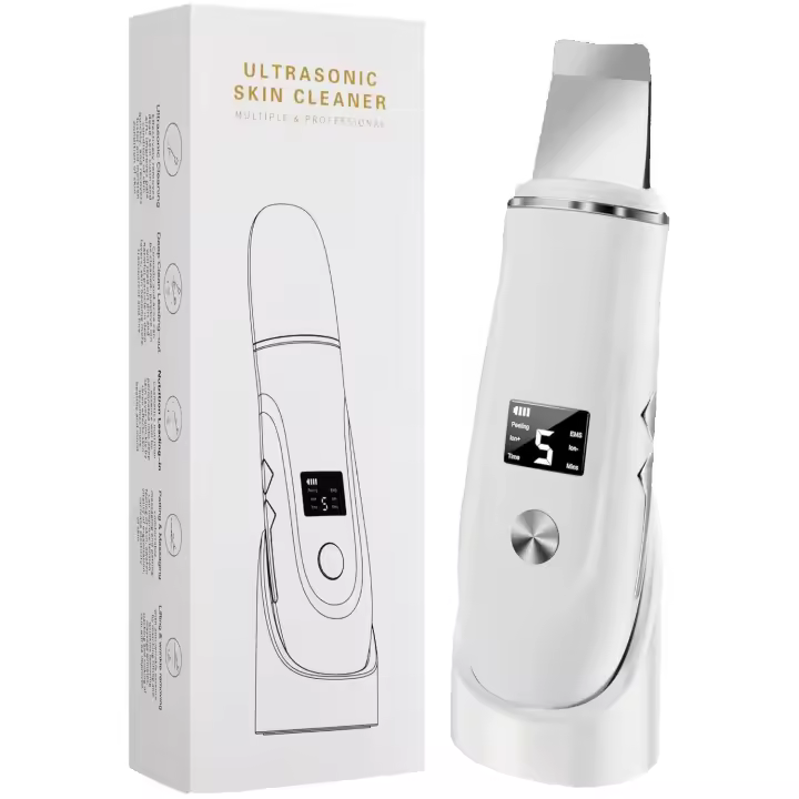Exfoliador de Piel Ultrasonido Herramienta de Limpieza Facial Profunda con Base Recargable - 1