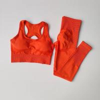 Conjunto de Yoga Sin Costuras Conjunto Deportivo para Mujer de Nylon Sólido con Cuello Redondo - details 6