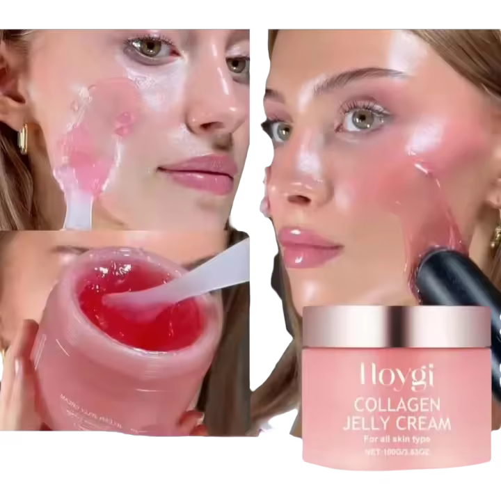 Crema facial de gelatina de colágeno, 100g, SPA suave, nutritivo, reafirmante, desvanecimiento de la piel, Gel para flacidez de arrugas, limpieza de poros, brillo e hidratación, cuidado - 1