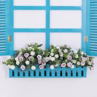 Rosa de seda Artificial de 10 cabezas, ramo de eucalipto y peonía blanca simulada, decoración de boda, flores falsas, decoración de jardín y hogar - details 22