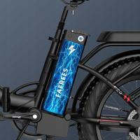 FAFREES F20 MAX Bicicleta Eléctrica Plegable, Frenos de Doble Disco + Cambios SHIMANO, Luz Solar, Neumáticos de 20*4,0 pulgadas de ancho, Batería de 48V 22.5Ah, Motor de 250W, Velocidad Máxima de 25km/h, Alcance de 100-120km, Pantalla LCD, Gris - details 3