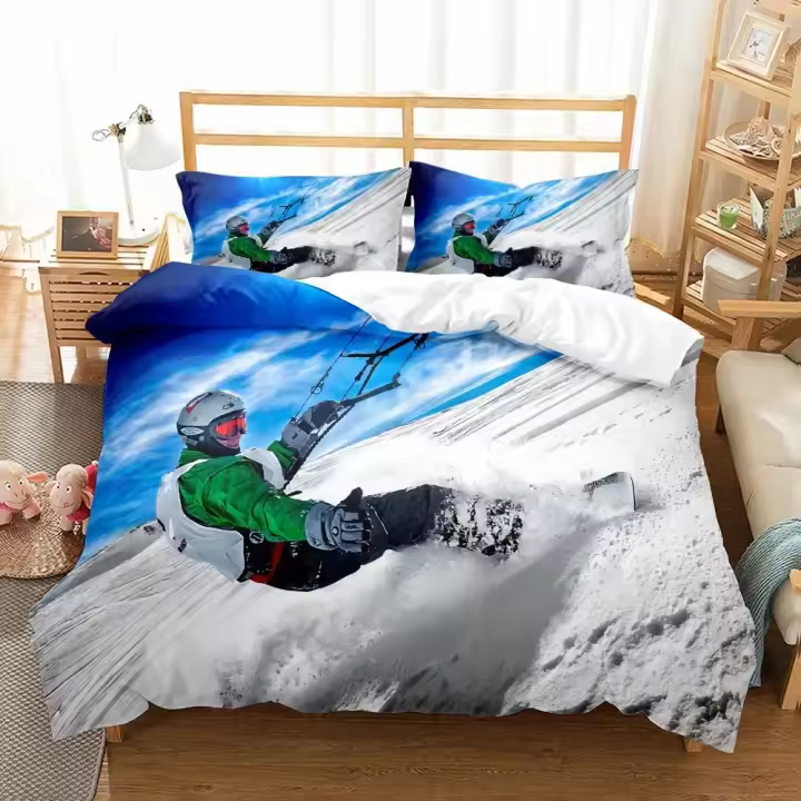 Juego de Fundas de Edredón de Esquí Extremo en Montaña 2024 Tamaño Rey Compacto y Doble Rey - 1