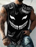 Chaleco deportivo para hombre, camiseta holgada de moda sin mangas para Fitness, camiseta Retro de gran tamaño con cuello redondo, camiseta de manga corta, camiseta sin mangas 2Xs-6Xl - details 10