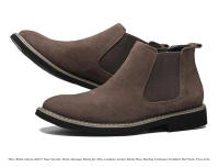 Botines Chelsea de cuero de ante de vaca para hombre, botas de Motocicleta sin cordones, informales, a la moda, primavera y otoño, novedad - details 8