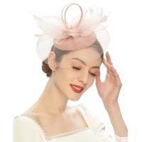 Tocado de malla con plumas Vintage, sombrero de velo elegante y exquisito, diadema para novia, espectáculo de danza - details 6