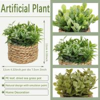 Plantas Artificiales de Eucalipto Pila de Césped Tejida de 11cm Material PE Decoración del Hogar - details 17
