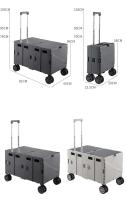 2025 nuevo conductor de camping de gran capacidad de 140L con ruedas y frenos universales, carrito de compras plegable para escalada de montaña - details 0