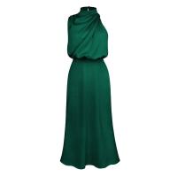 BUNO-Vestido largo sin mangas de satén de seda de gama alta para mujer, vestidos elegantes a la moda para celebridades, vestido de noche, ropa de fiesta para mujer - details 25