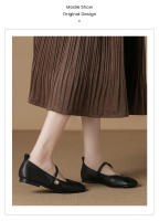 Zapatillas de ballet de piel auténtica, estilo suave de noche, zapatos sencillos - details 25