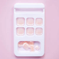 Uñas postizas para principiantes, manicura francesa, puntas blancas, elegantes, principiantes - details 1