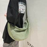 Bolso Bandolera De Lona Sólida Para Mujer Gran Capacidad Bolso De Compras Y Estudiante Bolso De Hombro Unisex Para Escuela - details 4