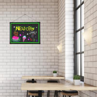 Tablero de escritura LED de 60 x 80 cm, tiendas, bares, carteles, tablero publicitario con luz de neón, bricolaje con ganchos, esquinas anticolisión, para decoración, carteles, pizarras en casa, tiendas, bares, restaurantes, negro - details 2