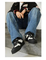 Moda cuatro estaciones negro y blanco colores contrastantes zapatos panda plataforma zapatos de junta de los hombres. - details 1