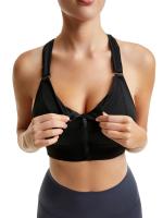 Sujetador deportivo para mujer, Top corto, chaleco de Yoga con cremallera frontal, talla grande, correa ajustable a prueba de agua - details 13