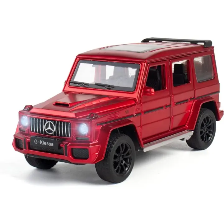 Vehículo de juguete G63 AMG rojo coleccionable de aleación, modelo de coche fundido a presión con luces y sonido - 1