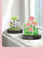 Micro bloque de construcción de micropartículas para niños, flor con cubierta de polvo, ramo de vida eterna, juguete de adorno, decoración romántica, juguetes de ladrillo - details 7