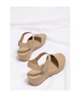 Sandalias de cuña de playa con relieve, nuevas sandalias de verano de tacón alto, modernas, cómodas y casuales, zapatos romanos de una sola tira. - details 8
