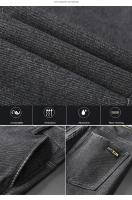 Pantalones informales gruesos de lana para hombre, nuevos pantalones cálidos rectos ajustados para invierno, pantalones informales de negocios para oficina, moda coreana para hombre - details 6