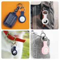 Llavero AirTag impermeable IPX8, llavero con funda de soporte de silicona suave, ligero, antiarañazos, fácil instalación, soporte de etiqueta de aire a prueba de golpes de cuerpo completo para equipaje, llaves, Collar de perro, paquete de 4. - details 4