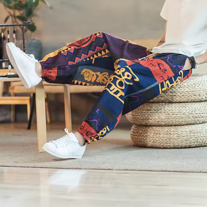 Pantalones Haren de Moda para Hombres Primavera-Verano 2025 Estilo Chino Suelto y Delgado - 1