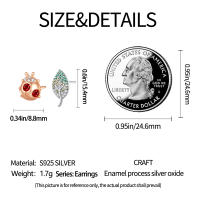 Pendientes de plata de ley 925 para mujer, aretes con forma de libélula y pájaro, joyería fina para boda, novedad - details 21