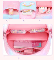 Mochila escolar para niñas con diseño de arco iris linterna kawaii bolsa de libros para estudiantes primarios regalo para niños satchel - details 8