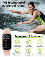 Reloj inteligente B7 para hombre y mujer, pulsera con Bluetooth, llamadas, control del ritmo cardíaco, deportes, pantalla táctil completa, para teléfono ios y Android, 2024 - details 14