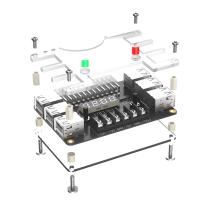 Fuente de alimentación ATX, tablero de ruptura con estuche acrílico, 3,3 V, 5V, 12V, -12V, voltaje de salida y 12 puertos USB, salida máxima de 3A - details 4