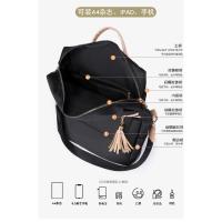 Mochila De Trabajo ligera para mujer, morral de viaje informal, resistente al agua, color negro y rosa - details 15