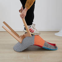 EGOONM-Sillas de comedor modernas con patas de madera maciza, muebles para el hogar, sillas de Bar, ocio, oficina, Patchwork, 4 piezas por juego - details 5