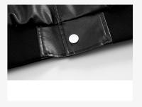 New Fake Two Item Man Leather Jackets Outdoors Loose Fashion Locomotive Clothes Spring Autumn Leisure Solid Hooded Man Coats ﻿ - details 9