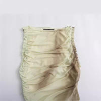 - Tul fruncido para mujer, malla larga con volantes, sin mangas, elegante, para fiesta, verano, 2025 - details 8
