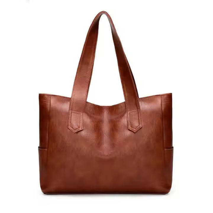 Bolso de Cuero de Gran Capacidad para Mujer Bolso Cruzado y de Hombro - 1