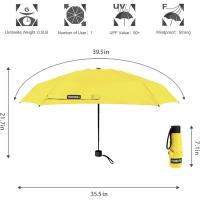 Paraguas Compacto y Ligero Diseño Mini para Viajes Parasol Portátil para Lluvia y Sol - details 86