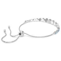 Swaroski-pulsera de cristal de Plata de Ley 925, pulsera de cadena de tenis con circonita cúbica azul, regalo de joyería ajustable para mujer ﻿ ﻿ ﻿ ﻿ - details 1