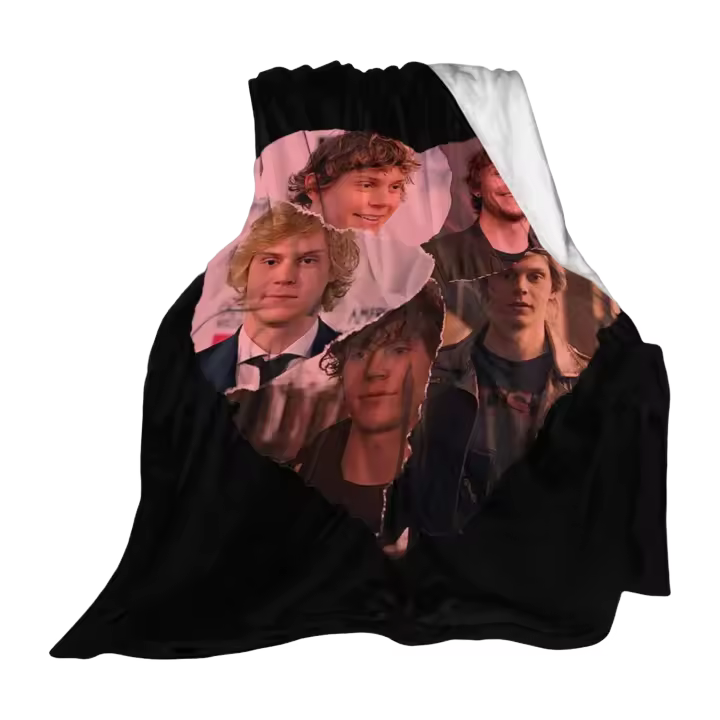 Evan Peters-micromanta de franela Ultra suave para niños y adultos, manta ligera y cómoda para sofá, ropa de cama y aire acondicionado de viaje - 1