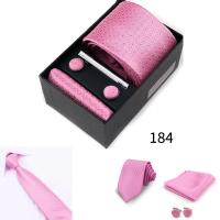 Caja de regalo de corbata para hombre con corbatas, pañuelos, gemelos, pinzas para corbata, conjuntos de 6 piezas, corbatas formales para festivales de bodas y negocios en grupo - details 23
