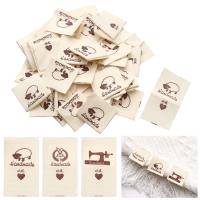 Tijeras de oveja con forma de corazón, etiquetas de tela con patrón de dibujos animados, hechas a mano con amor, accesorios de costura, 50 piezas - details 2