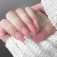 Uñas postizas rosadas francesas mate, ble y sin dividir, cómodas, para salón de uñas profesional - details 5