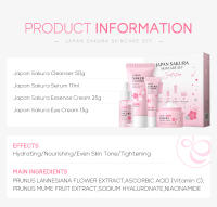 LAIKOU Sakura-Juego de cuidado de la piel, limpiador Facial, crema Facial, esencia, crema para ojos, producto para el cuidado de la piel, Kit de 4 Uds. - details 2