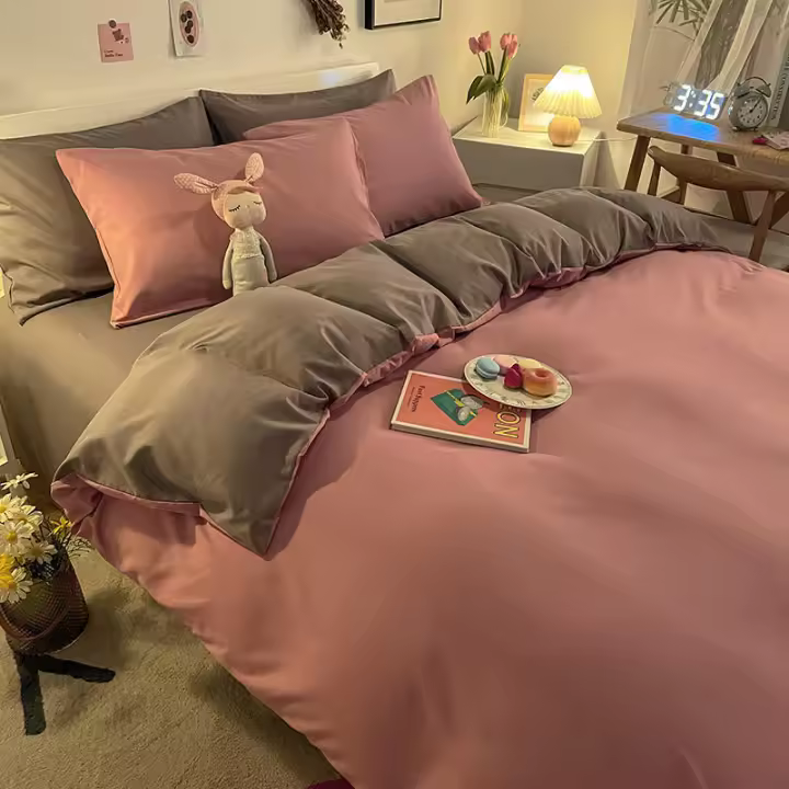 Ropa de cama de algodón de Aloe Vera, funda de edredón de cuatro piezas, 1,2, 1,5, juego individual de 3 piezas, 1,8, 2,0 m - 1