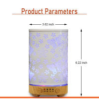 Humidificador de aire ultrasónico de 100ml, difusor de aceite esencial de Mariposa de aromaterapia con LED de 7 colores - details 9