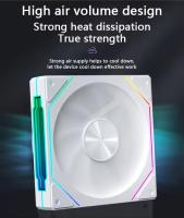 Ventilador de Enfriamiento para Ranura de CD Xuanfengxia de 12cm con Control Sincronizado de Iluminación ARGB - Radiador Silencioso para Escritorio de PC para Mejora de la Disipación del Calor, Diseño de Lente Colorido y Vibrante, Compatible con Sistemas - details 2