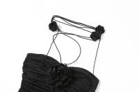 Cadera de mujer, bolso de hombro de una sola línea, plisado, color sólido, nuevo - details 7