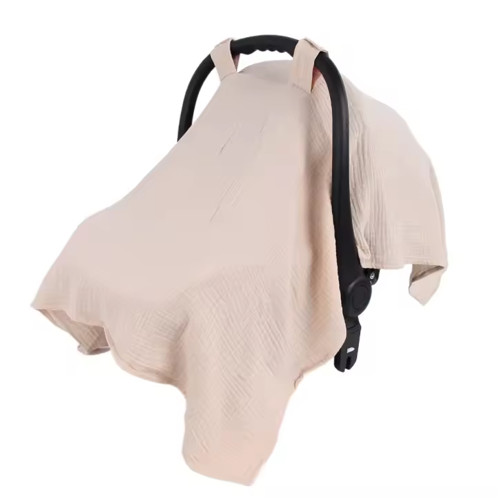 Funda de algodón para cochecito de bebé, cubierta completa de gasa, funda de asiento de seguridad para bebé, parasol, accesorios de cochecito de bebé, funda para cesta de bebé - 1