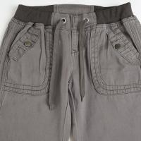 Pantalones de tejido con empalme acanalado de calle, pantalones anchos rectos con herramientas delgadas, pantalones vaqueros informales con correa - details 4
